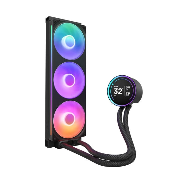 Enfriador-Líquido-NZXT-Kraken-Elite-RGB-360mm-All-in-One-Negro