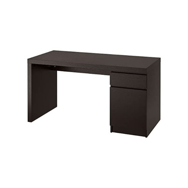 Escritorio - IKEA - MALM - Negro Marrón - 140cm x 65cm - Diseño Moderno - Estante Organizador - Oficina - Estudio - Vista