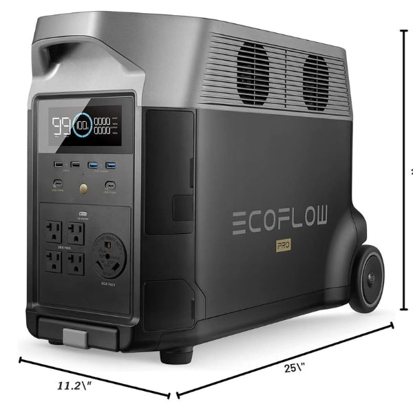 Estación - Energía - EF - ECOFLOW - DELTA Pro - 3600Wh - 120V - 4500W - AC - LiFePO4 - Expansible - Solar - EFD500