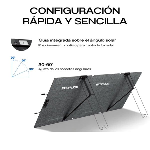 Estación - Energía - EF - ECOFLOW - RIVER 2 Pro - 768Wh - 120V - 1600W - LiFePO4 - Solar - Panel 160W - Portátil - EFR620 - Negro-configuracion