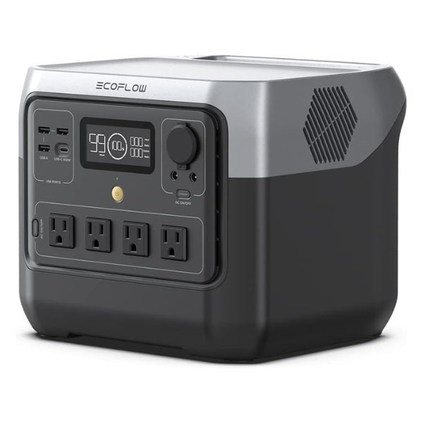 Estación - Energía - EF - ECOFLOW - RIVER 2 Pro - 768Wh - 120V - 1600W - LiFePO4 - X-Boost - Solar - EFR620 - Negro