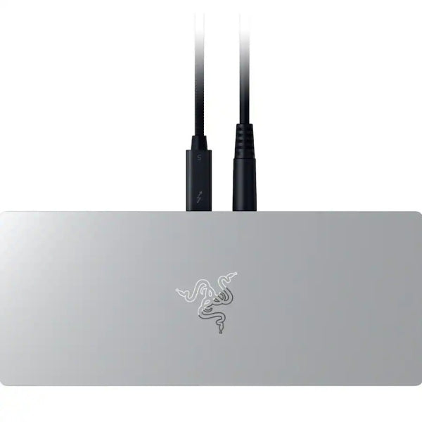 Estación de Acoplamiento Razer Thunderbolt 5 Mercury Dock - Thunderbolt 5 - 10 Puertos - Triple Pantalla - Blanco