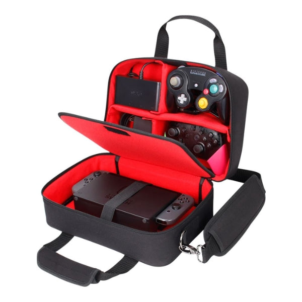 Estuche - Gaming - USA - Gear - Gamecube - Controller - Case - Nintendo - Switch - Switch - Lite - Switch - OLED - EVA - Divisores - Ajustables - GRSLS14100RDEW - Negro - Rojo
