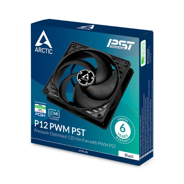 Fan-Cooler-Arctic-Cooling-P12-PWM-PST-Fluid-Dynamic-Bearing-120mm-Negro