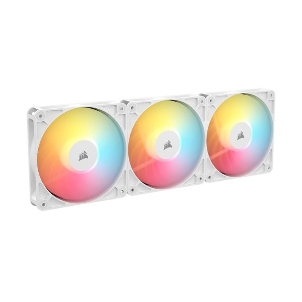 Fan-Cooler-Corsair-RS120-R-ARGB-Magnetic-Dome-Bearing-120mm-Blanco-RGB-3-Pack