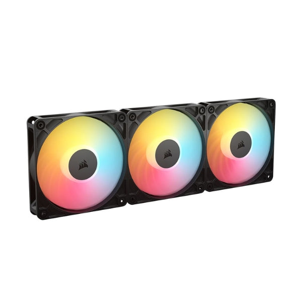 Fan-Cooler-Corsair-RS120-R-ARGB-Magnetic-Dome-Bearing-120mm-Negro-RGB-3-Pack