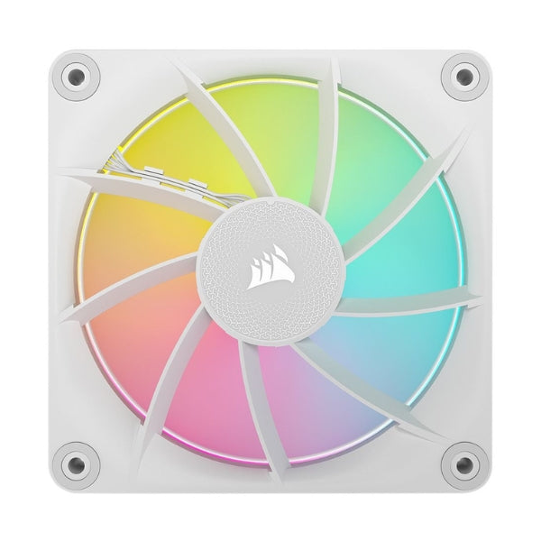 Fan-Cooler-Corsair-iCUE-LINK-LX120-RGB-Magnetic-Dome-Bearing-120mm-Blanco-RGB