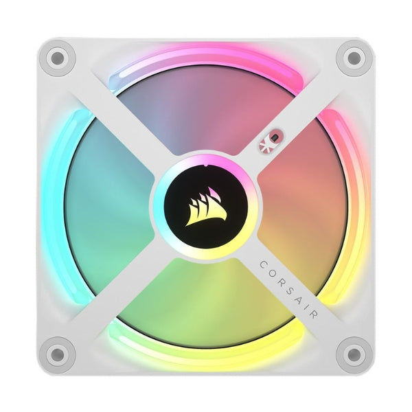 Fan-Cooler-Corsair-iCUE-LINK-QX120-Magnetic-Dome-Bearing-120mm-PWM-Blanco-RGB-3-Pack