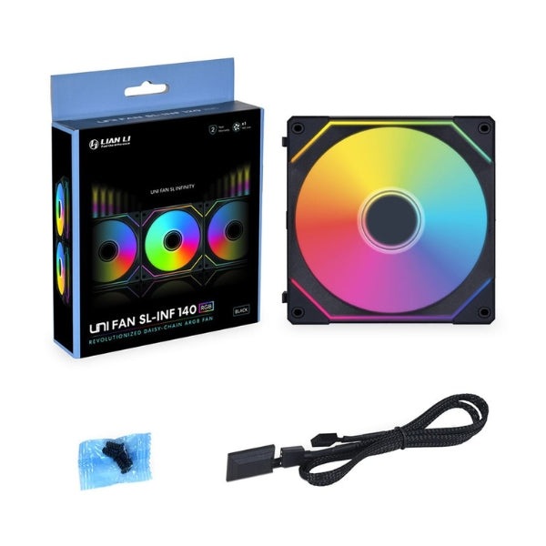 Fan-Cooler-Lian-Li-SL-INFINITY-Fluid-Dynamic-Bearing-140mm-Negro-RGB