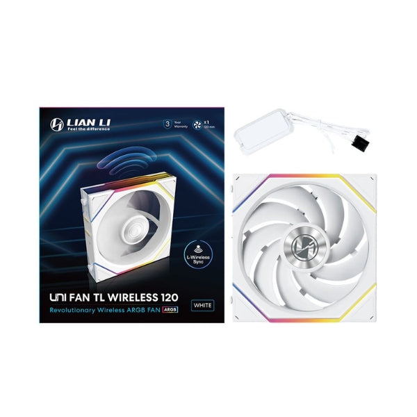 Fan-Cooler-Lian-Li-UNI-FAN-TL-120-V2-Wireless-Fluid-Dynamic-Bearing-120mm-Blanco-RGB