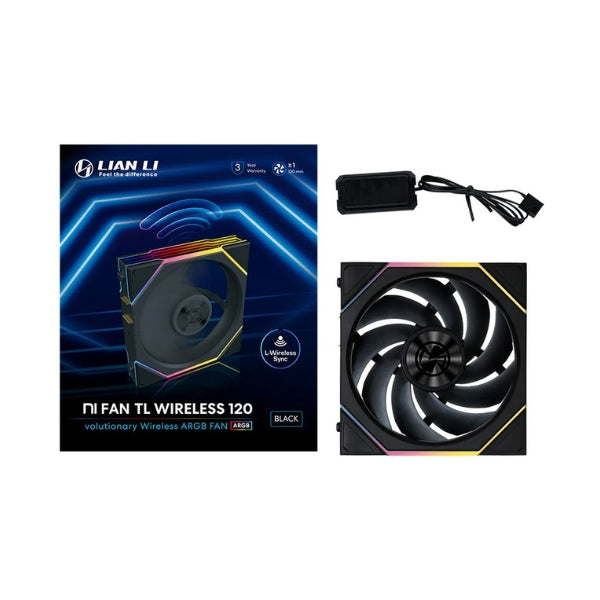 Fan-Cooler-Lian-Li-UNI-FAN-TL-120-V2-Wireless-Fluid-Dynamic-Bearing-120mm-Negro-RGB