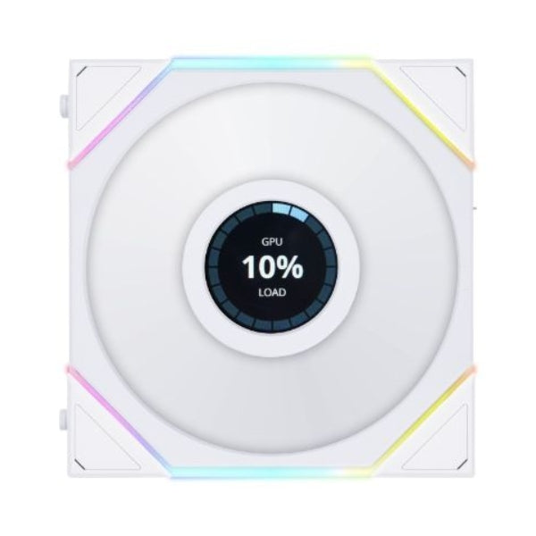 Fan-Cooler-Lian-Li-UNI-FAN-TL-LCD-FLEX-Fluid-Dynamic-Bearing-120mm-Blanco-RGB-3-Pack