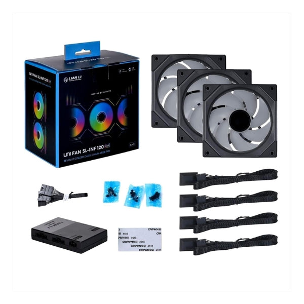 Fan-Cooler-Lian-Li-UNI-Fan-SL-Infinity-Fluid-Dynamic-Bearing-120mm-Negro-RGB-3-Pack