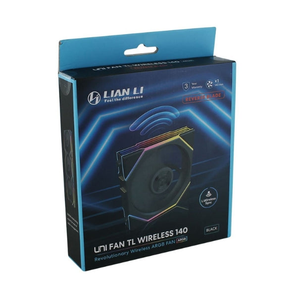 Fan-Cooler-Lian-Li-Uni-Fan-Reverse-TL-Wireless-Fluid-Dynamic-Bearing-140mm-Negro-RGB