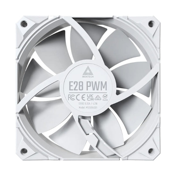 Fan-Cooler-Montech-E28-PWM-Fluid-Dynamic-Bearing-120mm-Blanco
