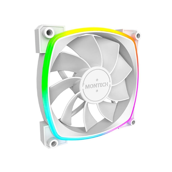 Fan-Cooler-Montech-RX120-ARGB-Rifle-Bearing-Reversed-120mm-Blanco-ARGB-3-Pack
