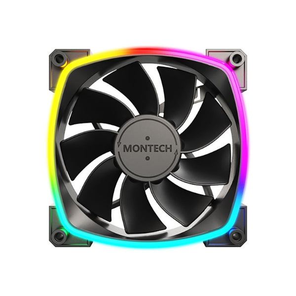 Fan-Cooler-Montech-RX120-ARGB-Rifle-Bearing-Reversed-120mm-Negro-ARGB-3-Pack