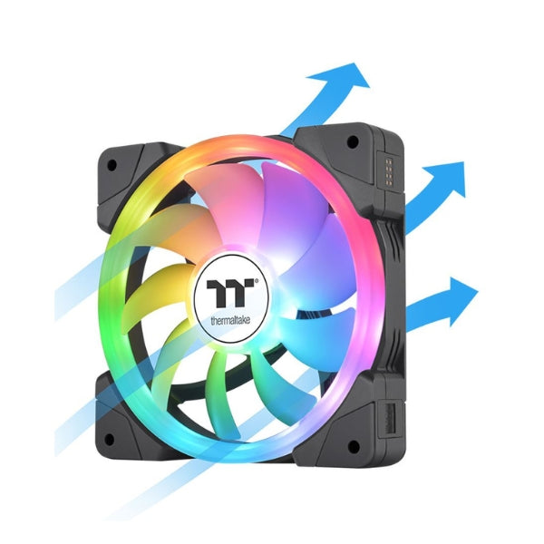 Fan-Cooler-Thermaltake-SWAFAN-EX12-ARGB-Hydraulic-Bearing-120mm-Negro-RGB-3-Pack