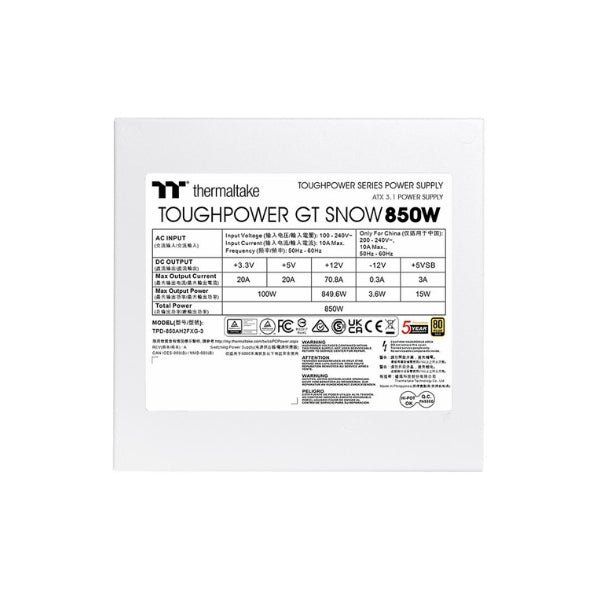 Fuente-de-Poder-Thermaltake-GT-850W-Snow-850W-80-PLUS-Gold-Modular-ATX-White