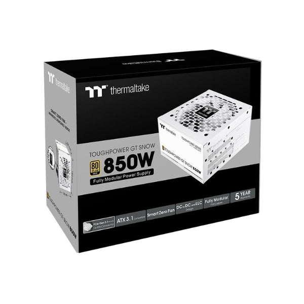 Fuente-de-Poder-Thermaltake-GT-850W-Snow-850W-80-PLUS-Gold-Modular-ATX-White