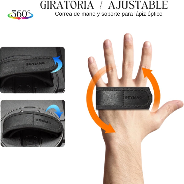 Funda - SEYMAC stock - Lenovo Tab OneTab K9 TB305FU - 8.7 - Protección Antigolpes - Soporte 360° - Correa - Negro