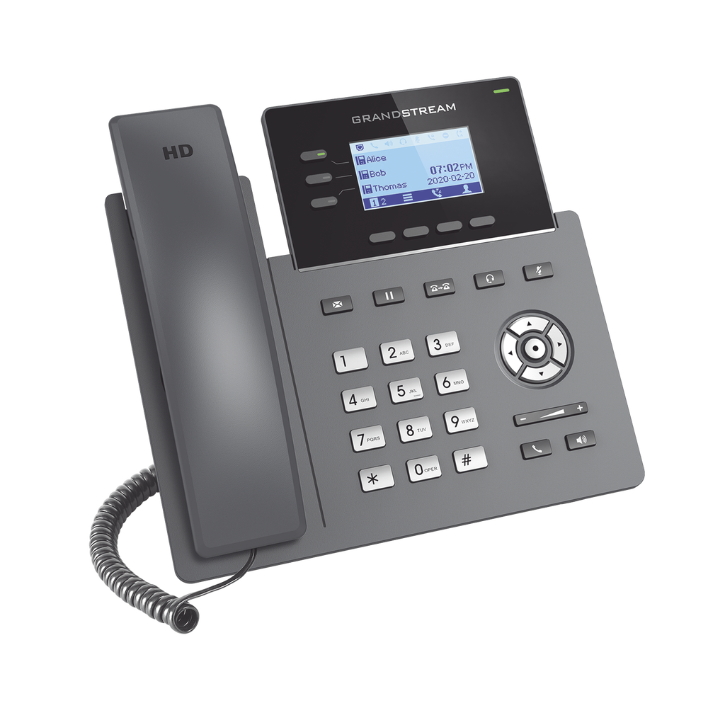 Teléfono IP Grandstream GRP2603P 3 Líneas SIP 6 Cuentas SIP PoE