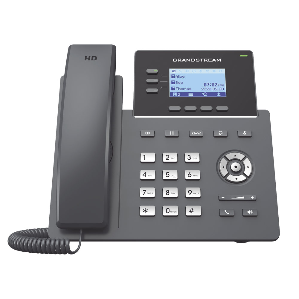 Teléfono IP Grandstream GRP2603P 3 Líneas SIP 6 Cuentas SIP PoE