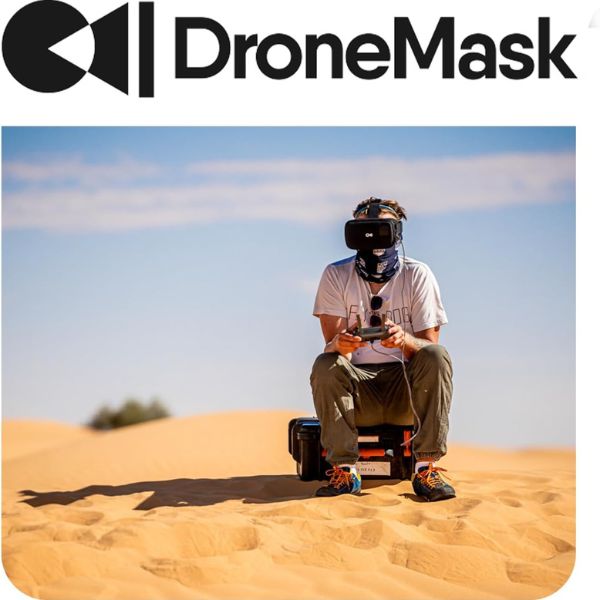 Gafas para drones DroneMask FPV para drones DJI, FPV y GPS Lente Unibody patentada, Drones con auriculares VR inmersivos, Gafas FPV