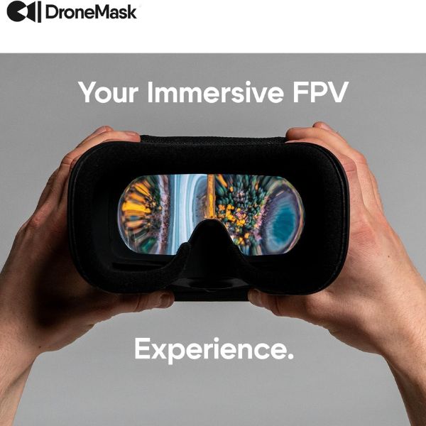 Gafas para drones DroneMask FPV para drones DJI, FPV y GPS Lente Unibody patentada, Drones con auriculares VR inmersivos, Gafas FPV