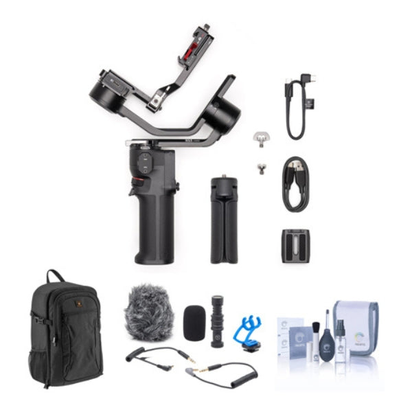 Gimbal-DJI-RS3-Mini-3-Ejes-para-Cámara+Kit-Mochila-micrófono-kit-de-limpieza