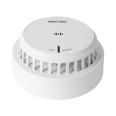 Detección de Incendio Hikvision - Detector de Humo Autónomo - No Requiere Panel - Botón para Silenciar - Alarma de 85 dB