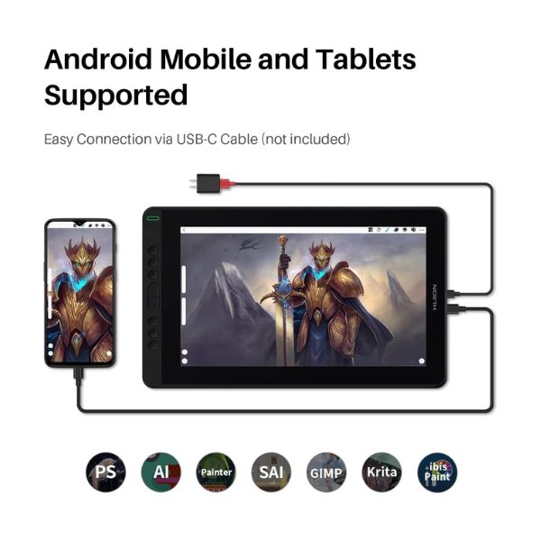 HUION-Kamvas-13.3-Tableta-de-dibujo-grafico_-boligrafo-8192_inclinacion-de-presion_8-teclas-de-acceso-rapido-compatibiulidad4