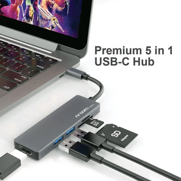 Hub-USB-Argom-One-Axess-Adaptador-5-en-1-Type-C-a-HDMI-4KUSB-3.0USB-2_2