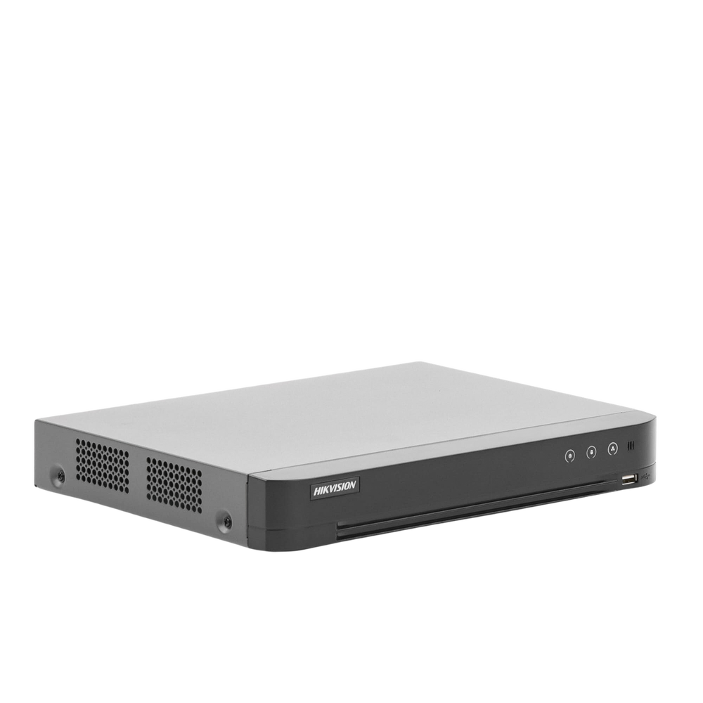 DVR Hikvision - (RECONOCIMIENTO DE ROSTROS) DVR 4 Megapixel - 8 Canales TURBOHD + 4 Canales IP - 1 Bahía de Disco Duro -