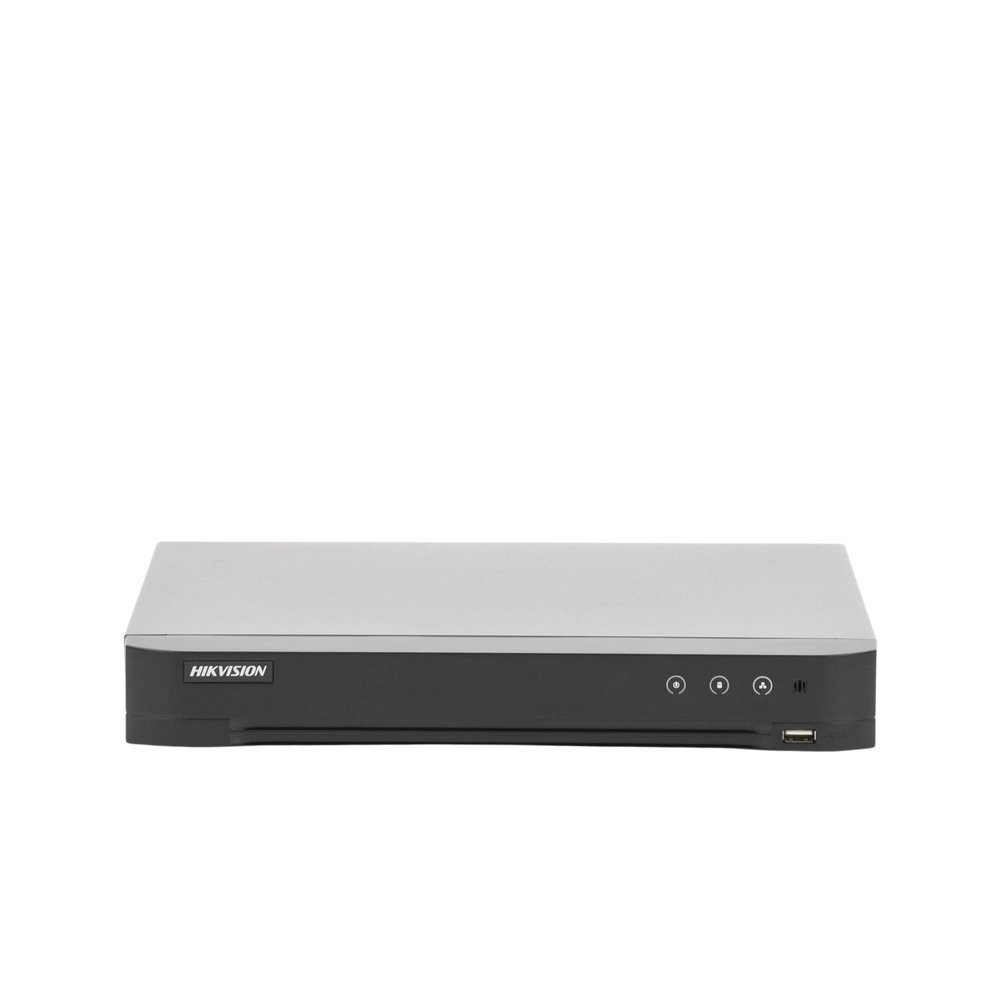 DVR Hikvision - (RECONOCIMIENTO DE ROSTROS) DVR 4 Megapixel - 8 Canales TURBOHD + 4 Canales IP - 1 Bahía de Disco Duro -