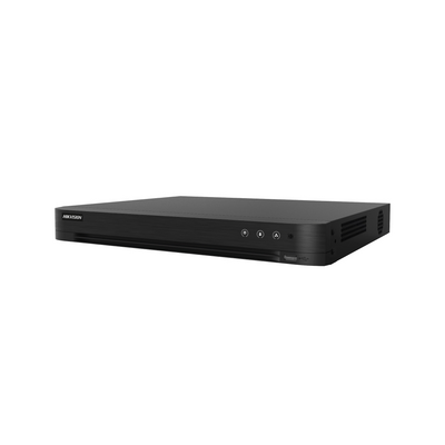 DVR Hikvision - (ACUSENSE - Evita Falsas Alarmas) DVR 4K - 8 Canales TURBOHD + 16 Canales IP - 2 Bahía de Disco Duro - I
