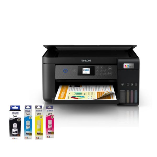 Impresora Multifuncional Epson Eco Tank L4260 Wi-Fi, Tinta continua, Impresion doble cara, hasta7500 Negro 6000 Color