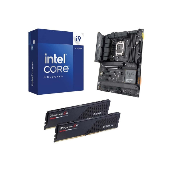 Kit-PC-Intel-Core-i9-14900K, Tarjeta-Madre-ASUS-Z790-Plus-TUF-Gaming-WiFi-D5, Memoria-RAM-G-Skill-Ripjaws-S5-32GB-DDR5-6000-MHz