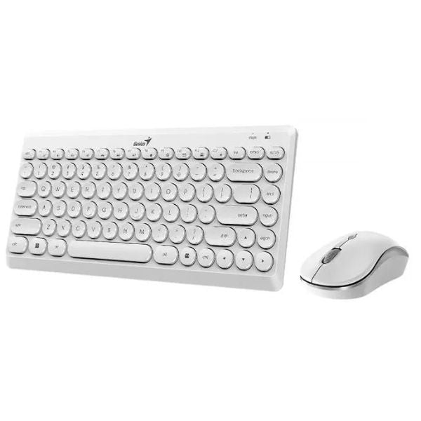 Kit-Teclado-y-Mouse-Genius-Q8000-Inalambrico-2.4GHz-12-funciones-multimedia-indicador-de-bateria-DPI-8001600-Blanco-diagonal2