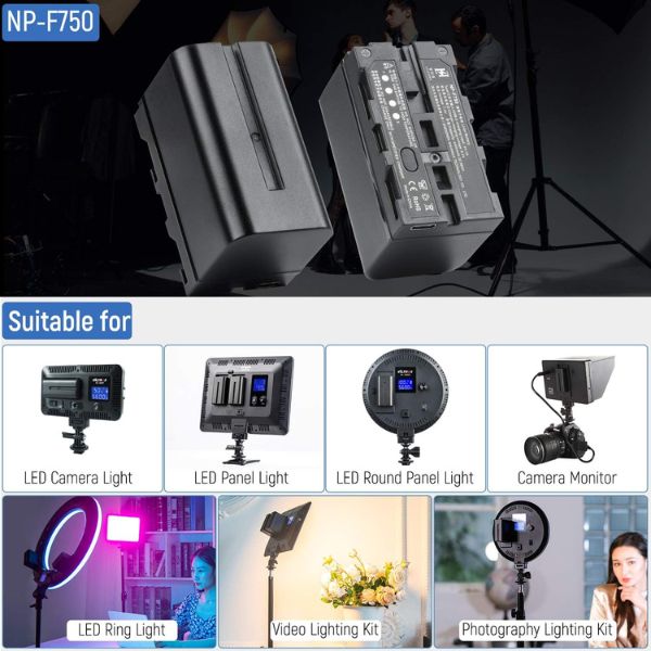 Kit-de-2-Baterias-y-Cargador-GVM-Great-Video-Maker-Bateria-NP-F750-ejemplo