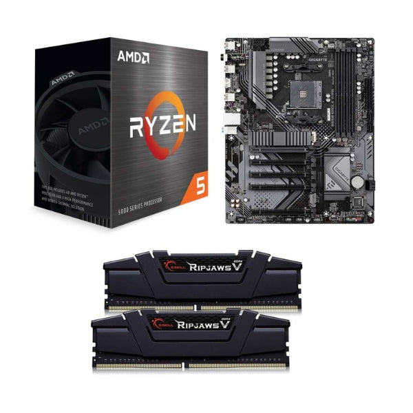 Kit-para-PC-Procesador-AMD-Ryzen-5-5500-6-Núcleos-3,6GHz-16MB-Cache-Tarjeta-Madre-GIGABYTE-B550-Eagle-WiFi6-Socket-AMD-AM4-DDR4-ATX-Memoria-RAM-G,Skill-Ripjaws-V-16-GB-DDR4-3200-Black