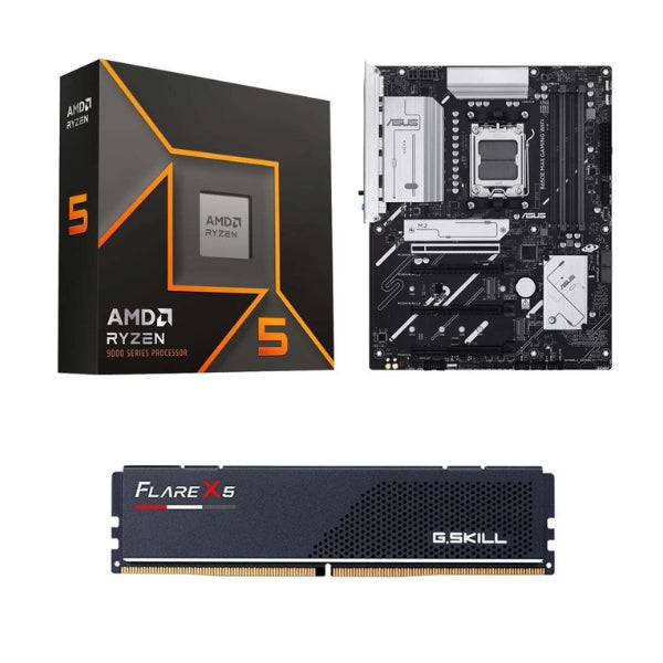 Kit-para-PC-Procesador-AMD-Ryzen-5-9600X-6-Núcleos-3,9GHz-32MB-Cache-Tarjeta-Madre-ASUS-B650E-Max-Gaming-WiFi-Socket-AM5-DDR5-ATX-Memoria-RAM-G,Skill-Flare-X5-16-GB-DDR5-6000-Black