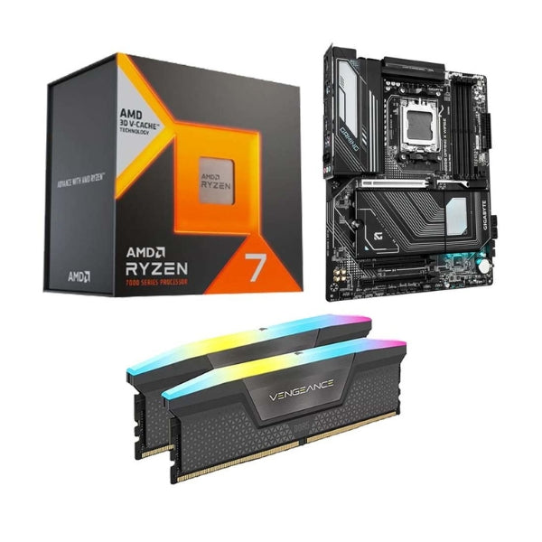 Kit-para-PC-Procesador-AMD-Ryzen-7-7800X3D-8-Núcleos-4,20GHz-96MB-Cache-Tarjeta-Madre-GIGABYTE-B850-Gaming-X-WiFi6E-Socket-AM5-DDR5-ATX-Memoria-RAM-Corsair-Vengeance-RGB-32-GB-DDR5-6000-Black