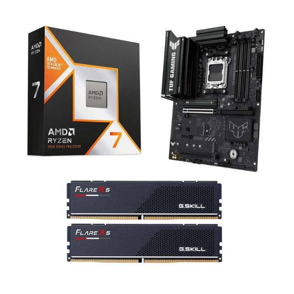 Kit-para-PC-Procesador-AMD-Ryzen-7-9850X3D-8-Núcleos-4,7GHz-96MB-Cache-Tarjeta-Madre-ASUS-B850E-TUF-Gaming-WiFi-Socket-AM5-DDR5-ATX-Memoria-RAM-G,Skill-Flare-X5-Series-32-GB-DDR5-6000
