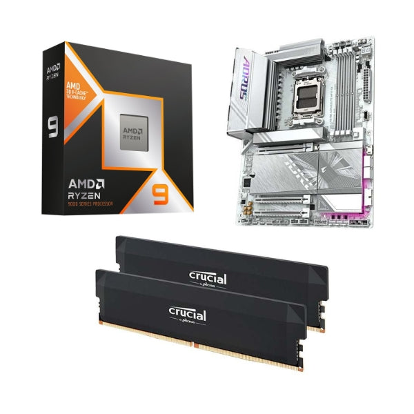 Kit-para-PC-Procesador-AMD-Ryzen-9-9950X3D-16-Núcleos-4,3GHz-128MB-Cache-Tarjeta-Madre-GIGABYTE-X870E-Aorus-Elite-ICE-WiFi7-Socket-AM5-DDR5-ATX-Memoria-RAM-32-GB-DDR5-(Crucial)