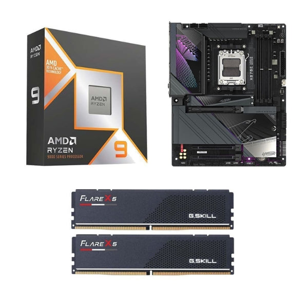 Kit-para-PC:-Procesador-AMD-Ryzen-9-9950X3D-16-Núcleos-4,3GHz-128MB-Cache-Tarjeta-Madre-GIGABYTE-X870E-Aorus-Master-WiFi7-Socket-AM5-DDR5-ATX-Memoria-RAM-G,Skill-Flare-X5-Series-32-GB-DDR5-6000