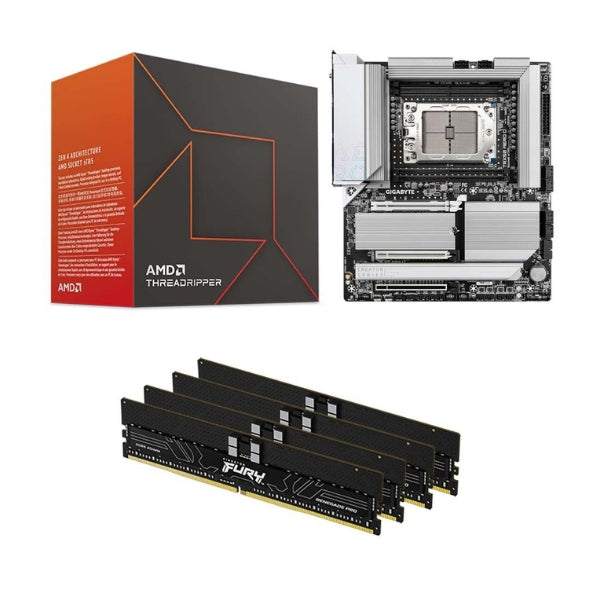 Kit-para-PC-Procesador-AMD-Ryzen-Threadripper-7960X-24-Núcleos-4,2GHz-128MB-Cache-Tarjeta-Madre-GIGABYTE-TRX50-AERO-D-Socket-sTR5-DDR5-eATX-Memoria-RAM-Kingston-Fury-Renegade-Pro-128-GB-DDR5-5600-Black