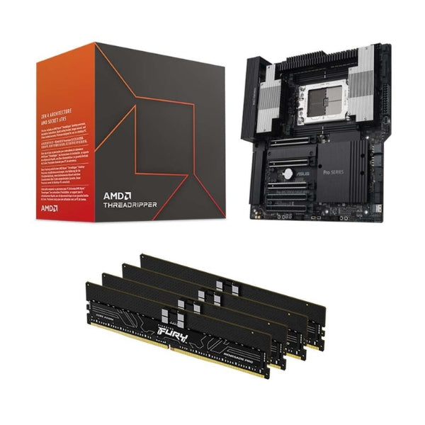 Kit-para-PC-Procesador-AMD-Ryzen-Threadripper-7970X-32-Núcleos-4,0GHz-128MB-Cache-Tarjeta-Madre-ASUS-TRX50-Sage-Pro-WiFi-Socket-sTR5-DDR5-CEB-Memoria-RAM-Kingston-Fury-Renegade-Pro-128-GB-DDR5-5600-Black
