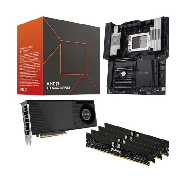 Kit-para-PC-Procesador-AMD-Ryzen-Threadripper-7970X-32-Núcleos-Tarjeta-Madre-ASUS-TRX50-Sage-Pro-WiFi-sTR5-DDR5-CEB-Memoria-RAM-128-GB-DDR5-Tarjeta-Gráfica-ASUS-AMD-Radeon-AI-PRO-R9700-Turbo-16-GB-GDDR6