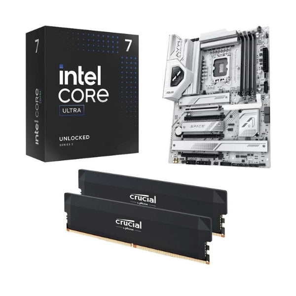 Kit-para-PC-Procesador-Intel-Core-Ultra-7-265KF-20-Núcleos-3,9GHz-30MB-Cache-Tarjeta-Madre-ASUS-Z890-AYW-Gaming-WiFi-W-Socket-LGA1851-DDR5-ATX-Memoria-RAM-Crucial-Pro-32-GB-DDR5-6400-Black